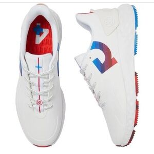 (NIB) G/FORE Men’s sz 13 Striped Quarter G MG4+ Golf Shoes in Snow *NEW IN BOX*